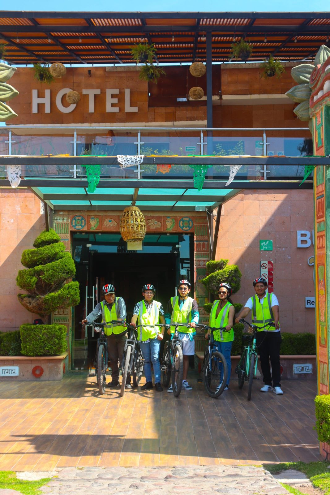 Bicicletas listas para iniciar el recorrido