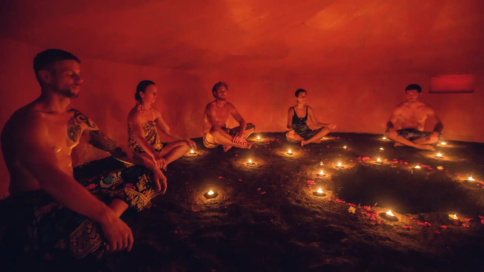 Ceremonia de temazcal prehispánico