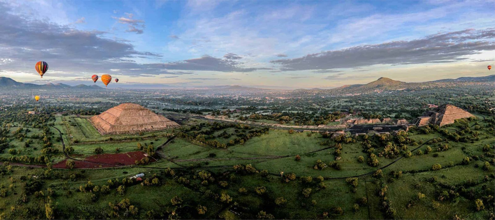 Vista aérea de la calzada de los muertos
