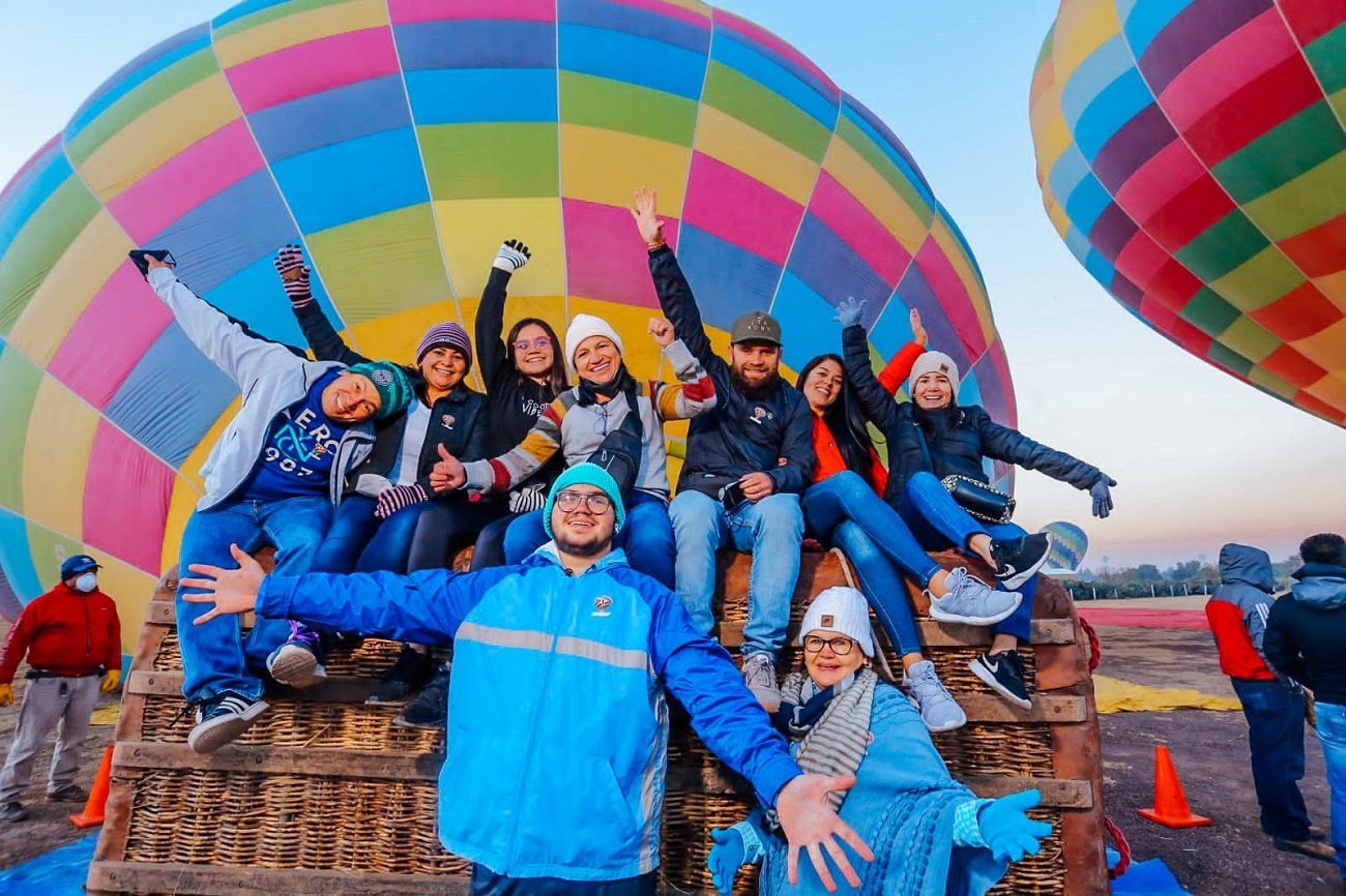 Vuelo en globo en Teotihuacán